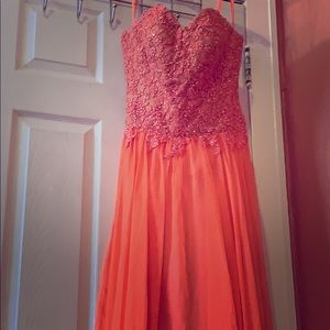 Coral prom dress